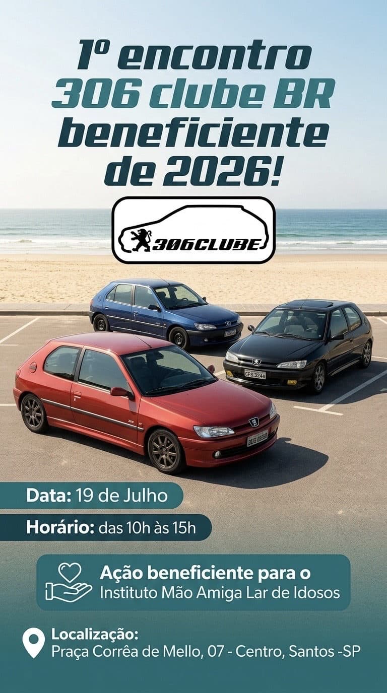 Bora encher de 306 esse rolê e fazer o bem. 
#peugeot #306 #peugeot306 #psa #gearhead